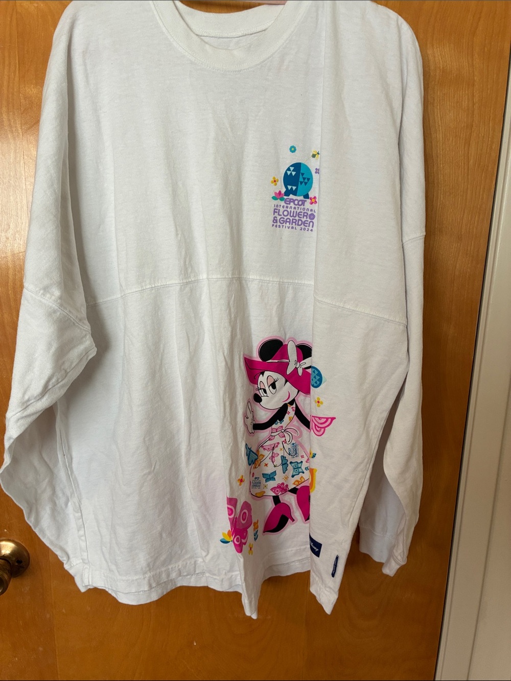 Disney Epcot Spirit Jersey Minnie Mouse Graphic Long-Sleeve Tee XXL